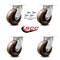 Service Caster 5 Inch Kingpinless High Temp Phenolic Wheel Swivel Caster Set with Swivel Locks SCC-KP30S520-PHRHT-BSL-4 - alternate 6